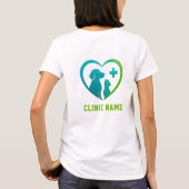 🐾 動物病院のための獣医クリニックロゴ 💚 Tシャツ (裏面)