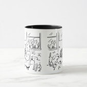 動物病院のイラスト入りコーヒーマグ マグカップ (中央)