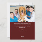 動物病院のドクター ロゴ フォト コラージュ クリスマス (裏面)