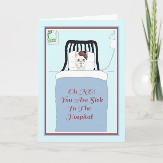 動物病院の猫のカード カード (正面)