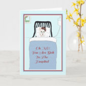 動物病院の猫のカード カード (黄色い花)