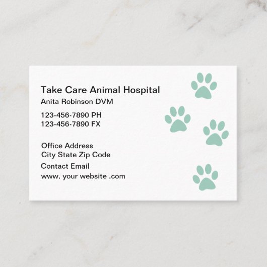 動物病院の獣医アポイントメントカード 予約カード (正面)