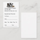 動物病院の獣医アポイントメントカード 名刺 (正面/裏面)