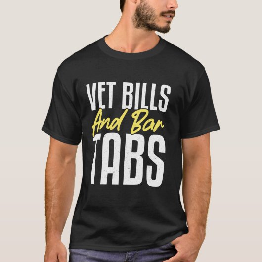 動物病院の請求書とバー代 Tシャツ (正面)