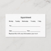 動物病院アポイントメント名刺 名刺 (裏面)