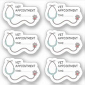 動物病院予約 ペット健康リマインダー Bujo プランナー シール (正面)