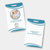 動物病院職員写真IDバッジ バッジ (正面＆裏面)