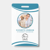 動物病院職員写真IDバッジ バッジ (正面)