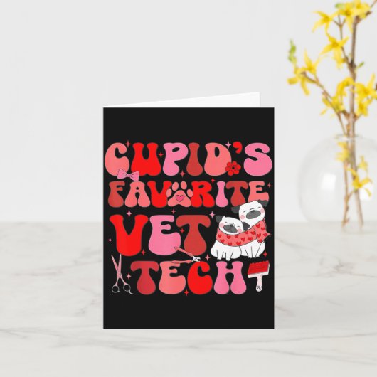 動物看護師 バレンタインデー 動物 動物看護学生 カード (黄色い花)