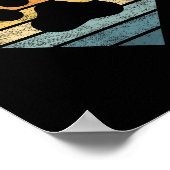 動物看護師 獣医 テクノロジー レトロ 夕焼け 足跡 犬 猫 C ポスター (角)