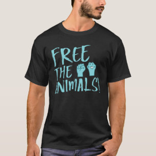 動物福祉ビーガン抗議ベジフリー1 Tシャツ