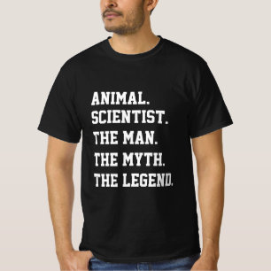 動物科学者その男の神話の伝説 Tシャツ