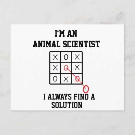 動物科学者です、いつだって解決策は見つかります ポストカード (正面)