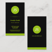 動物科学者 – スタイリッシュ Apple Green 名刺 (正面/裏面)