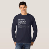 動物笑わされる管理作業者の定義T型 Tシャツ (正面フル)