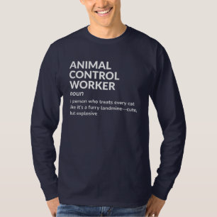 動物笑わされる管理作業者の定義T型 Tシャツ