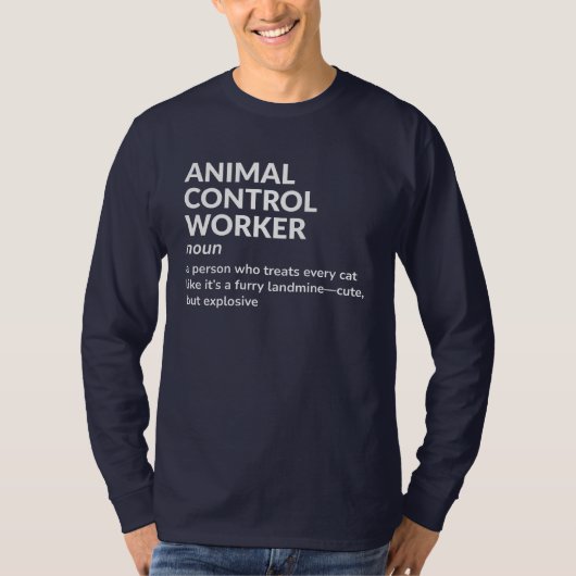 動物笑わされる管理作業者の定義T型 Tシャツ (正面)
