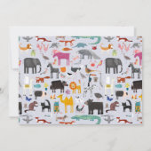 動物第一誕生日 招待状 (裏面)