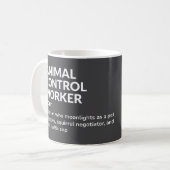 動物管理作業員の仕事の定義マグカップ コーヒーマグカップ (正面左)