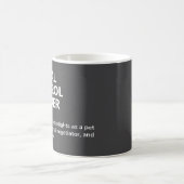動物管理作業員の仕事の定義マグカップ コーヒーマグカップ (中央)