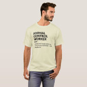 動物管理士定義 – おもしろい T型 Tシャツ (正面フル)