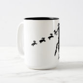 動物精神の絵画図表 ツートーンマグカップ (正面左)