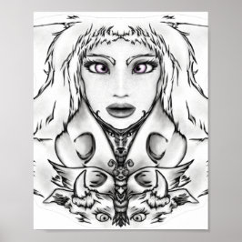 動物素晴らしとの動物の線芸術スケッチ ポスター