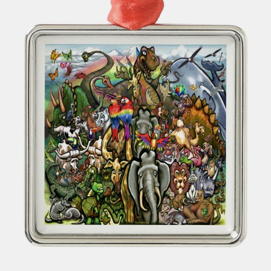 動物素晴らしと小 メタルオーナメント (正面)