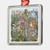 動物素晴らしと小 メタルオーナメント (左)