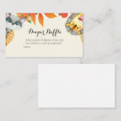 動物素朴の赤ちゃんシャワー – おむつラッフルカード エンクロージャーカード (正面/裏面)