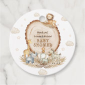 動物素朴の赤男女兼用ちゃんシャワー フェイバータグ (正面)