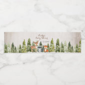 動物素朴木白フローラ赤ちゃんシャワー ペットボトルラベル (シングルラベル)