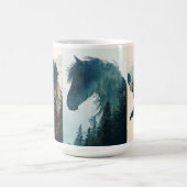 動物素朴林の山水マグカップ コーヒーマグカップ (中央)