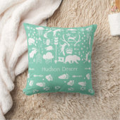 動物素朴線熊の鹿フクロウの木地模様 クッション (ブランケット)