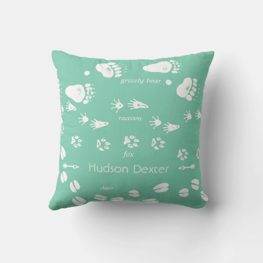 動物素朴線熊の鹿フクロウの木地模様 クッション (裏面)