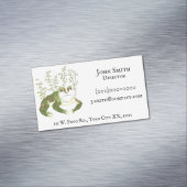 動物素朴芸術水陸両用水色カエル マグネット名刺 (インサイチュ)