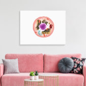 動物細胞の顕微鏡的見解1 キャンバスプリント (インサイチュ (リビング))