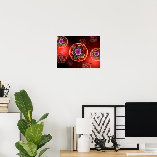 動物細胞の顕微鏡的見解2 ポスター (ホームオフィス)