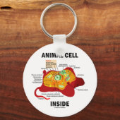 動物細胞内部（真核細胞生物学） キーホルダー (正面)
