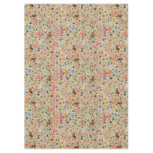 動物絹刺繍食器 テーブルクロス (正面)