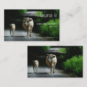 動物群- Bummelの名刺の2頭の牛 名刺 (正面/裏面)