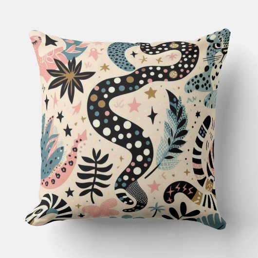 動物色 クッション (正面)