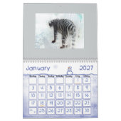動物芸術ガラス絵画ペット、野生動物 カレンダー (1月 2027)