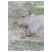 動物芸術的のカピバラ クリップボード (裏面)