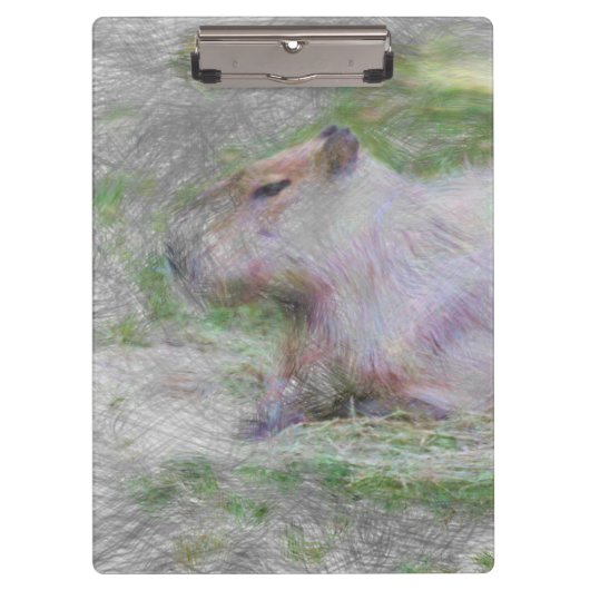 動物芸術的のカピバラ クリップボード (正面)