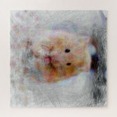 動物芸術的のハムスター ジグソーパズル (横)