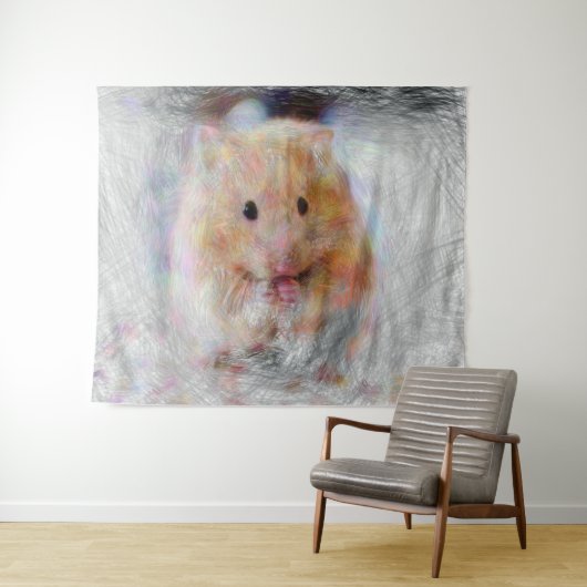 動物芸術的のハムスター タペストリー (インサイチュ(横))