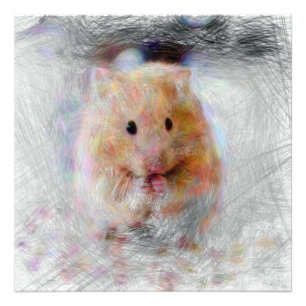 動物芸術的のハムスター フォトプリント           
