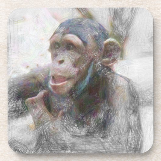 動物芸術的の若いチンプ コースター (正面)