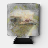 動物芸術的ダチョウ 缶クーラー (正面)